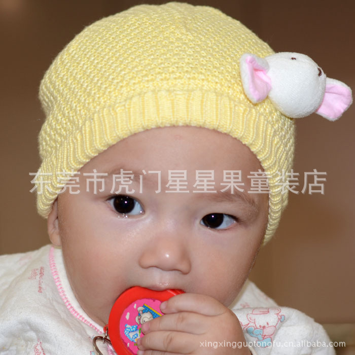 爱的热浪 秋冬韩版 婴儿童宝宝保暖针织毛线护