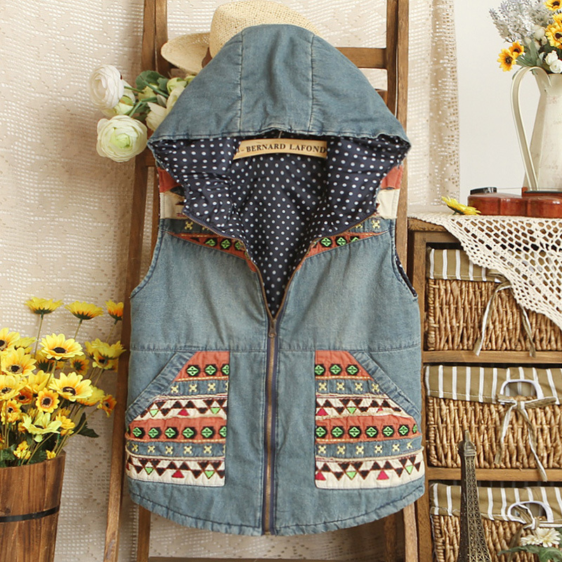 新款<em>女式背心马甲</em>棉<em>马甲中老年</em>绣花<em>马甲</em> <em>棉坎</em>