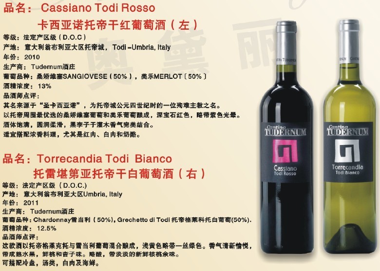 卡西亚诺托帝干红葡萄酒 意大利 cassiano todi rosso doc