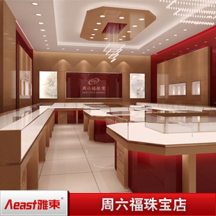 展示柜-中国著名珠宝品牌香港周六福珠宝店展