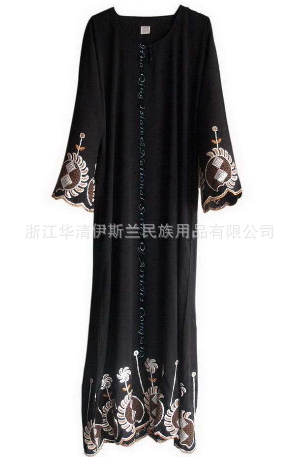 批发采购连衣裙-中东绣花女袍Middle-east em