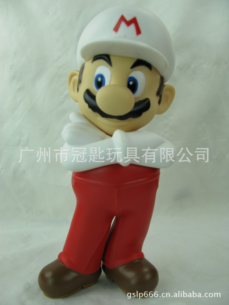 超级马里奥动漫玛丽奥抱手玩偶手办红色巴菲特漫画图片图片