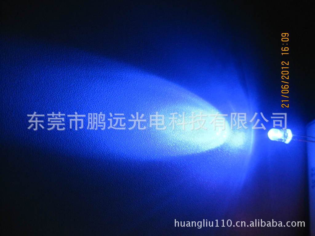 8mm蓝光 蓝色 蓝灯 led灯珠 f8白发蓝 蓝发蓝 dip led发光二极管