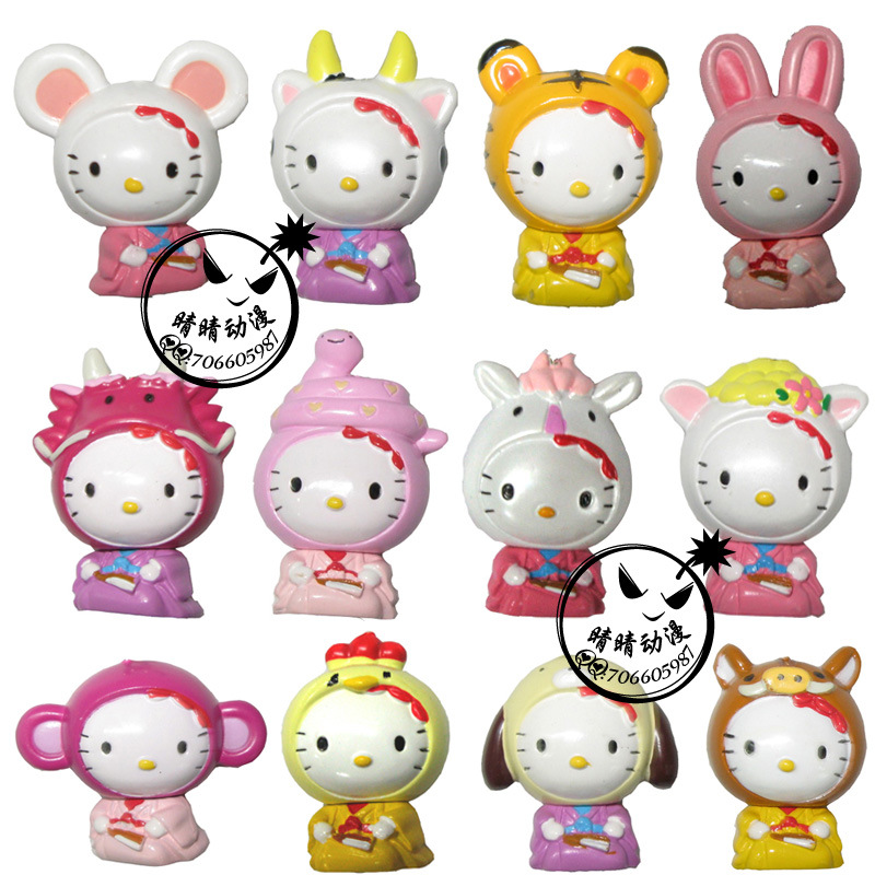 批發供應12 Hello Kitty 12生肖凱特貓公仔擺件工廠,批發,進口,代購
