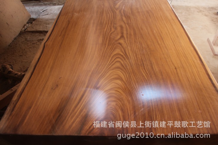 【柚木餐桌系列 个性家具 实木原木会议桌 电脑