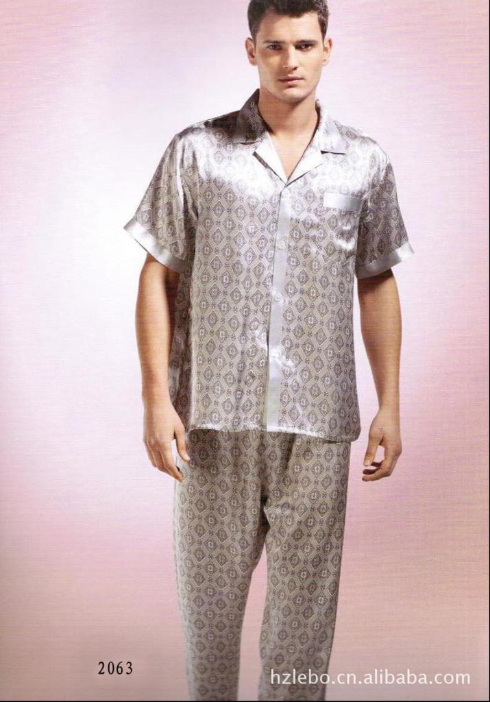 <em>批发</em>全真丝男士<em>睡衣</em>睡裤 100%桑蚕丝男式<em>睡衣</em>