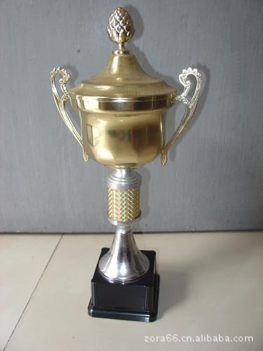 【金属奖杯 锌合金材质奖杯 黄色奖杯 大气奖杯