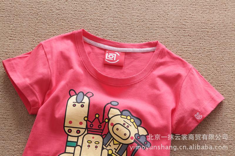 夏季厂家批发<em>女装CLOT</em>唐僧四人卡通图案纯棉