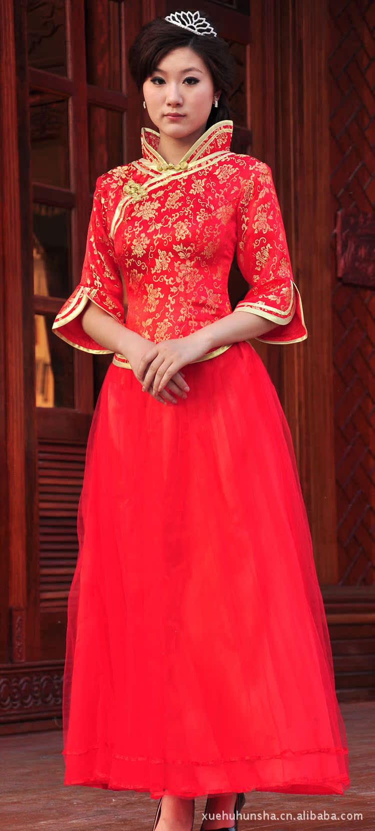 批发采购旗袍、唐装-供应 <em>新娘</em>结婚礼服 <em>古装</em>旗