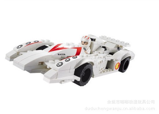 开智 拼装积木 白色跑车极速 6501方程赛车模型