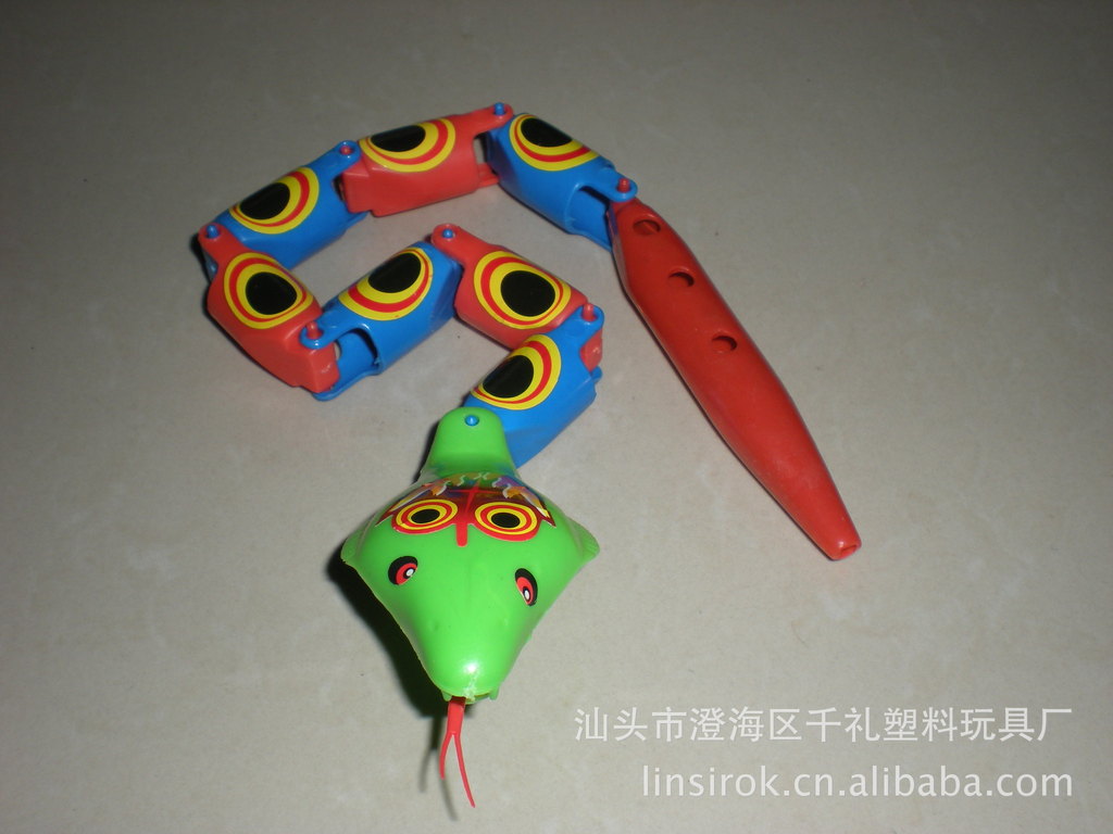 8节可以扭曲活动闪光蛇 玩具蛇 塑料蛇 模型蛇 带口哨活动蛇