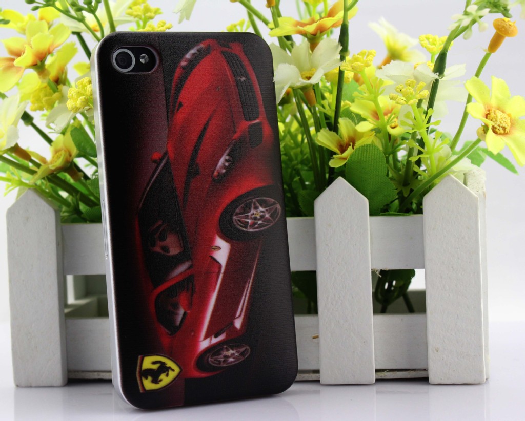 iphone4\/4s单后盖小车塑胶 名车标志图案时尚