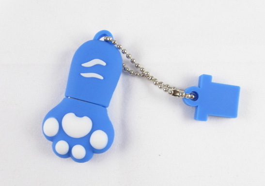 供应猫爪U盘 可爱优盘 动漫卡通U盘 动物U盘 