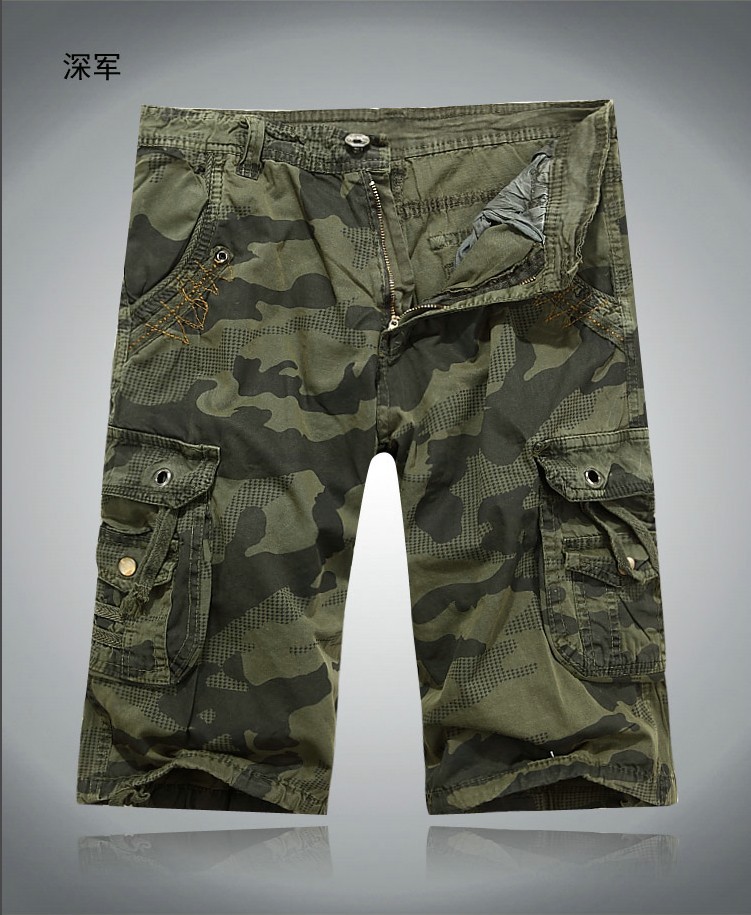 【男式迷彩<em>短裤</em> 男装工装裤 <em>男士</em>休闲多口袋短
