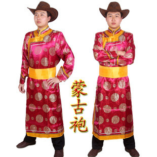 批发采购舞台服、表演服-男士蒙古袍 蒙古演出