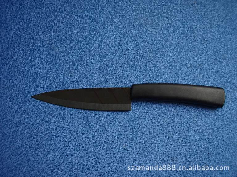 【供应特价5英寸陶瓷刀 镜面黑刀 清仓特价】
