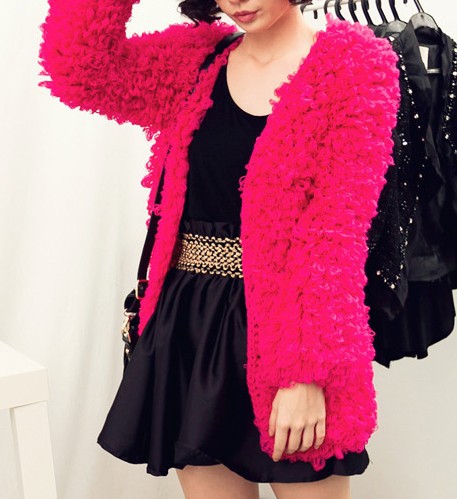 8144 <em>韩版</em>纯手工毛毛线<em>编织</em>超洋气<em>毛衣开衫</em>_