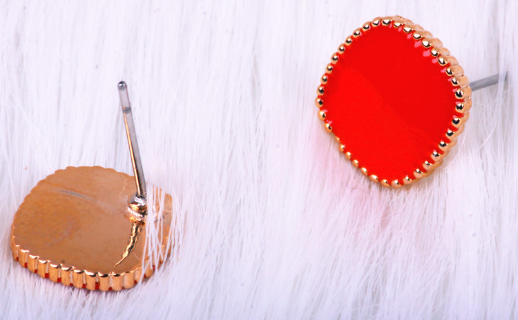 韩国创意时尚 红色卡通可爱版 耳环 女饰品耳饰