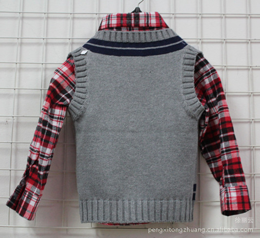 儿童毛衣 <em>男童</em>卡童全棉线毛背心1120款 2-<em>6岁</em>