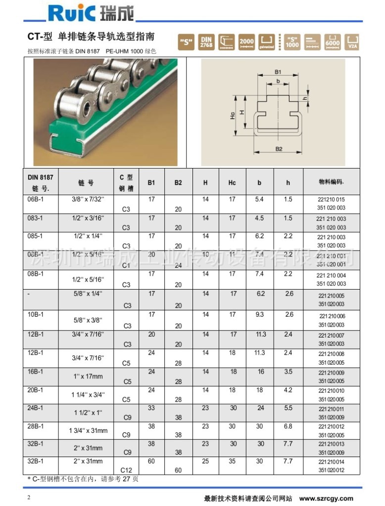 链条导轨CT型