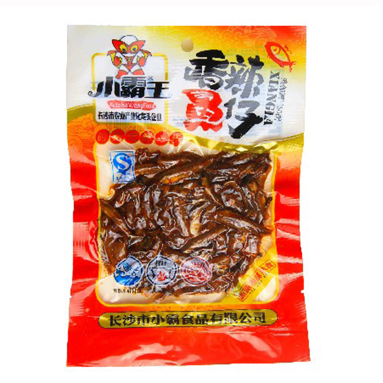 【湖南长沙特产零食 小霸王香辣鱼仔 50g】价