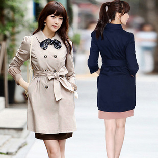 批发采购<em>女式风衣</em>、大衣-韩式花样魅惑<em>蝴蝶结</em>
