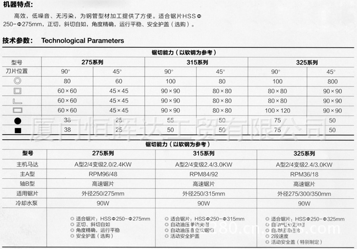 切管机参数