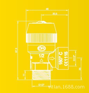 模温机安全阀结构图