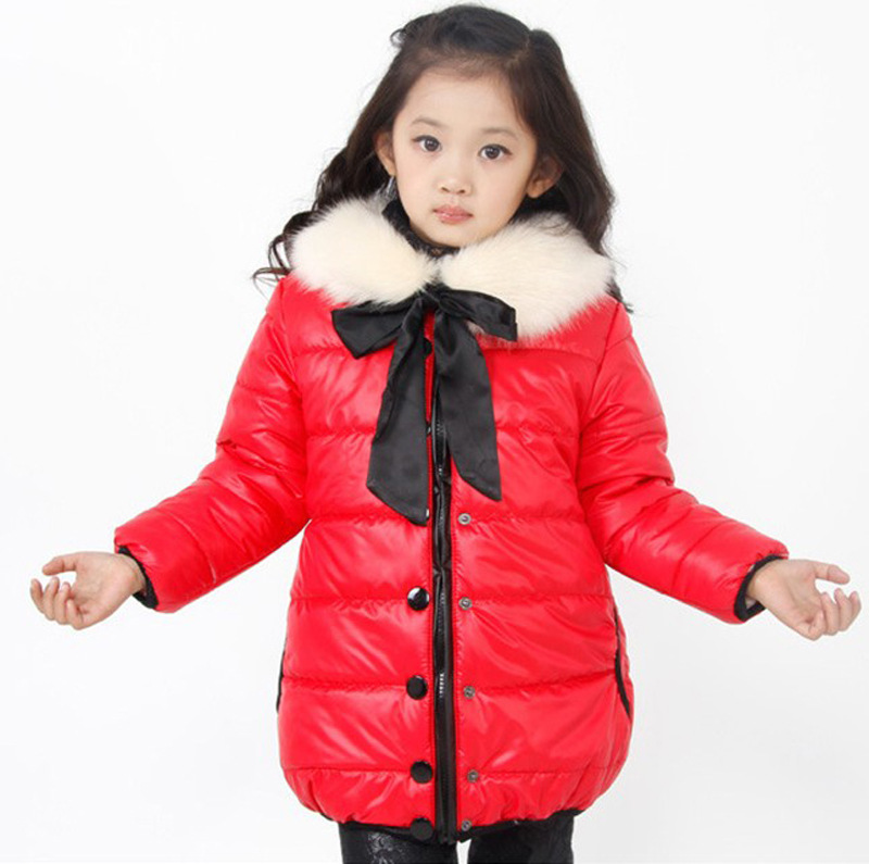 冬季毛领女童棉衣 热销冬款韩版童装加厚外套