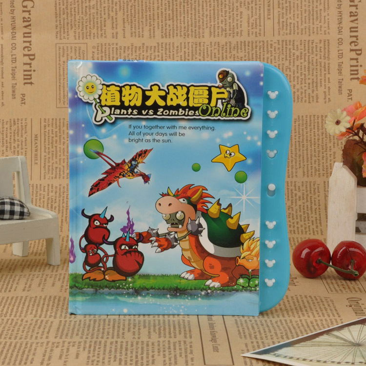 【批发中号植物大战僵尸卡通动漫密码锁本 记