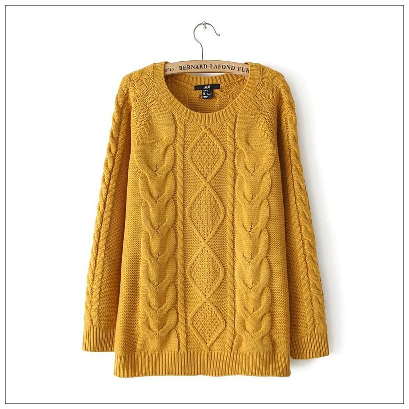 2013冬季新款欧美潮 套头<em>毛衣</em> 女 <em>大麻花</em>辫打底