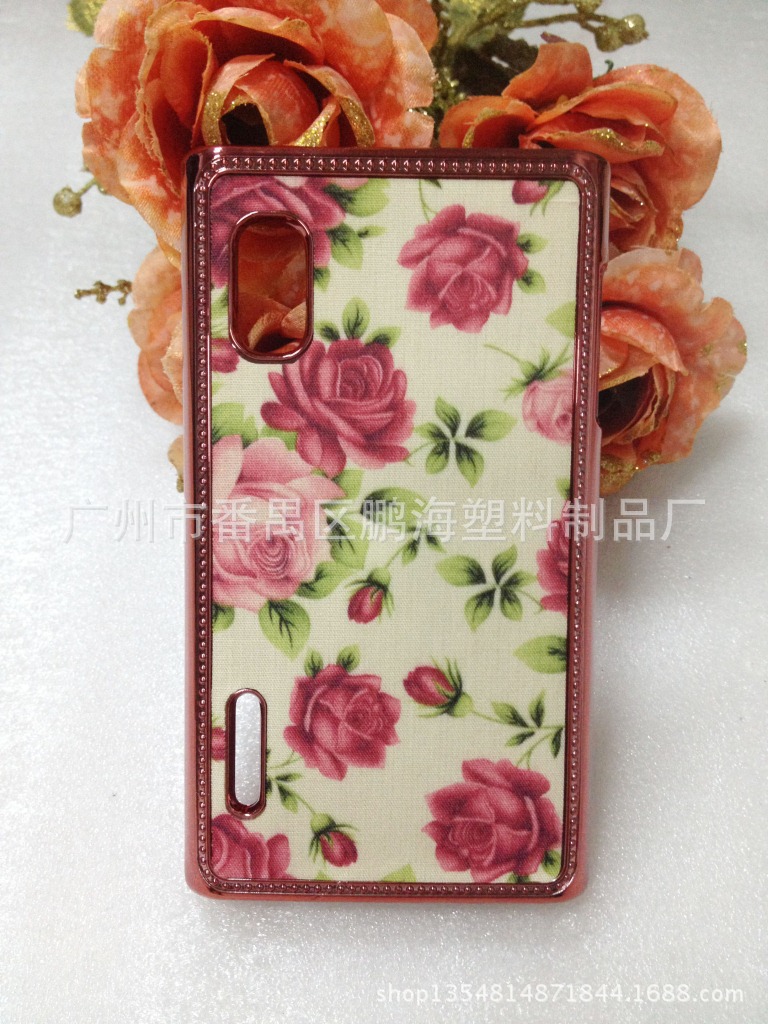 爆款彩绘布艺贴皮手机壳批发厂家LGL5一代