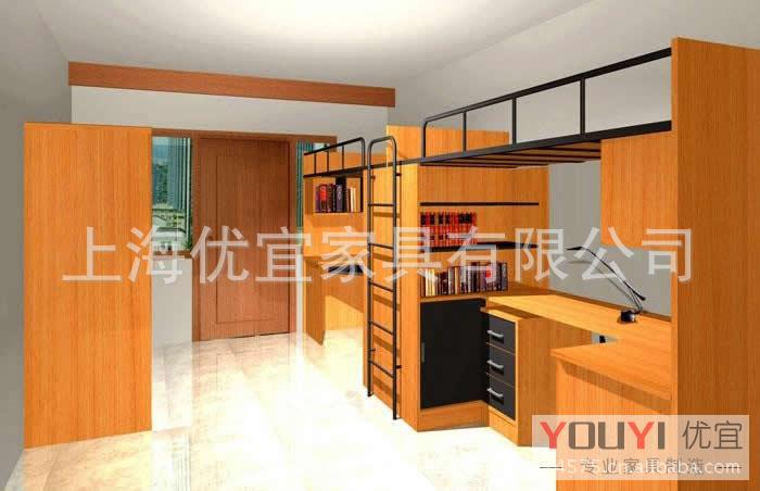 床类-上海钢木家具厂 公寓床 学生床 双层铁床