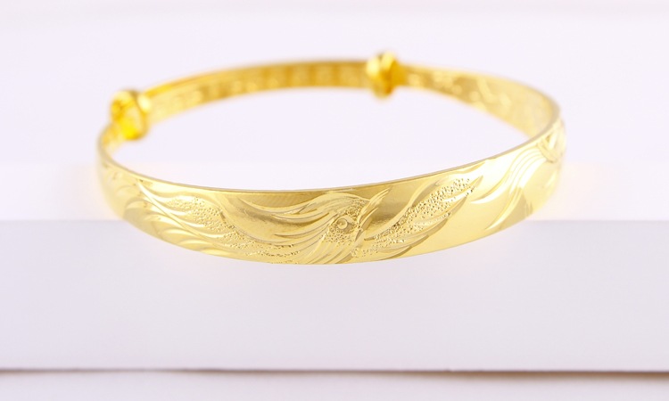 【仿24K黄金龙凤呈祥手镯 批发】价格,厂家,图