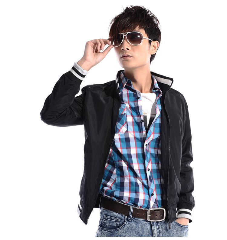 【供应2013<em>秋冬</em>新款男士修身韩版夹克<em>男外套</em>