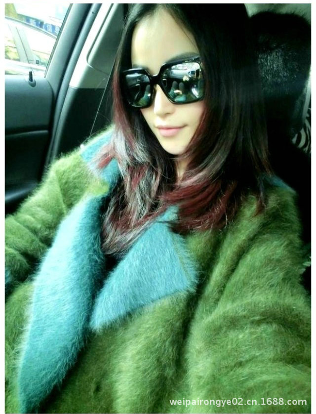 IAMSMALLFRY两面穿廓形长毛水貂绒<em>毛衣外套</em>