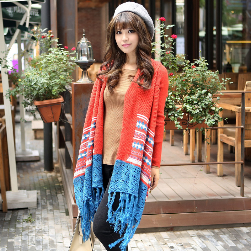 2013冬装新款专柜正品民族风<em>流苏毛衣外套</em>高