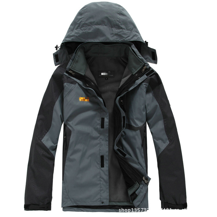 jack wolfskin/狼爪正品冲锋衣男两件套内胆抓绒防风 防寒登山服