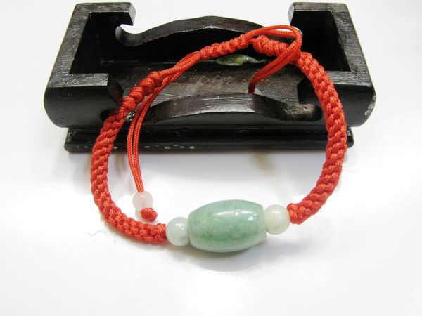 【厂家直销 手工编织绳天然翡翠A货玉石 转运