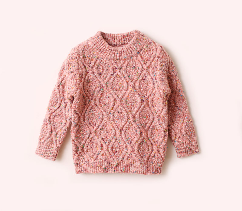 <em>小圆领</em>提花<em>毛衣儿童</em>加厚掺色 外贸童装批发 Y