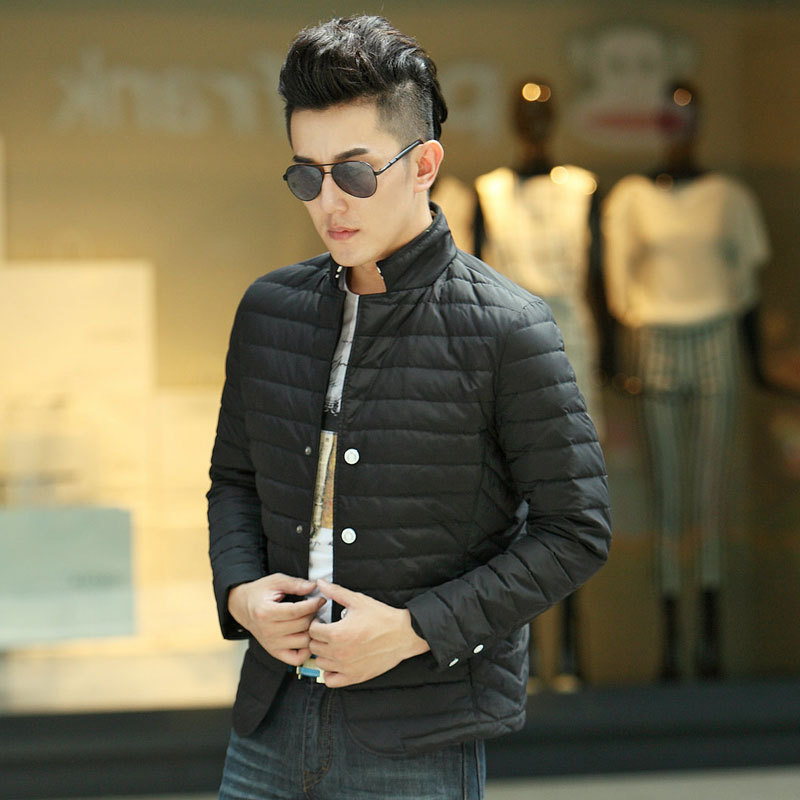 2013秋冬男士薄款羽绒服型男必备衣服外套男