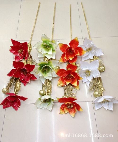 供应生产欧式假花 3头荷兰花 定做图片,供应生