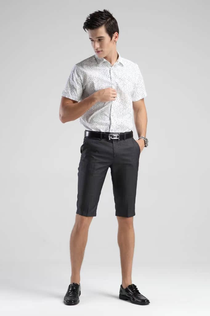 海澜之家<em>中年男短裤</em>男<em>五分裤</em>爸爸裤夏装商务休