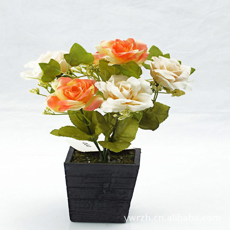 【仿真花 假花 田园乡村 落地花艺 装饰品荷兰牡