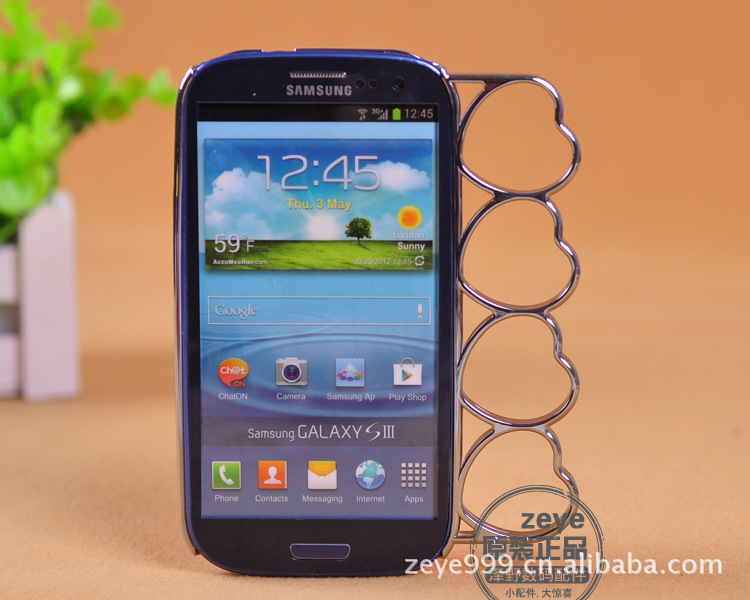 指环王iPhone5、三星9300 四指扣环手机壳外