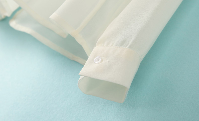 【C-13D2604 欧美女装新款 撞色小翻领 性感透