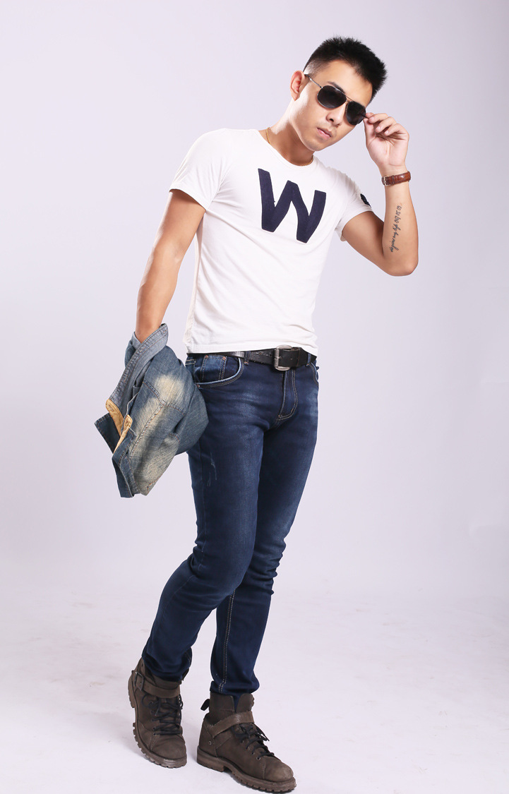 【2013唯美热销 批发弹力男式修身裤 时尚新潮