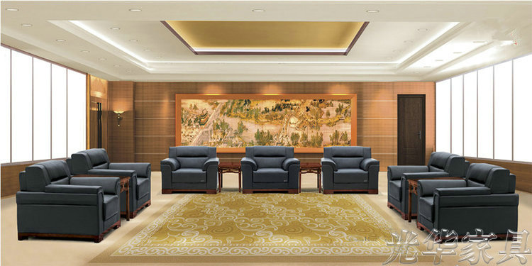 【直销 大型会议单座沙发 办公室左右沙发 办公