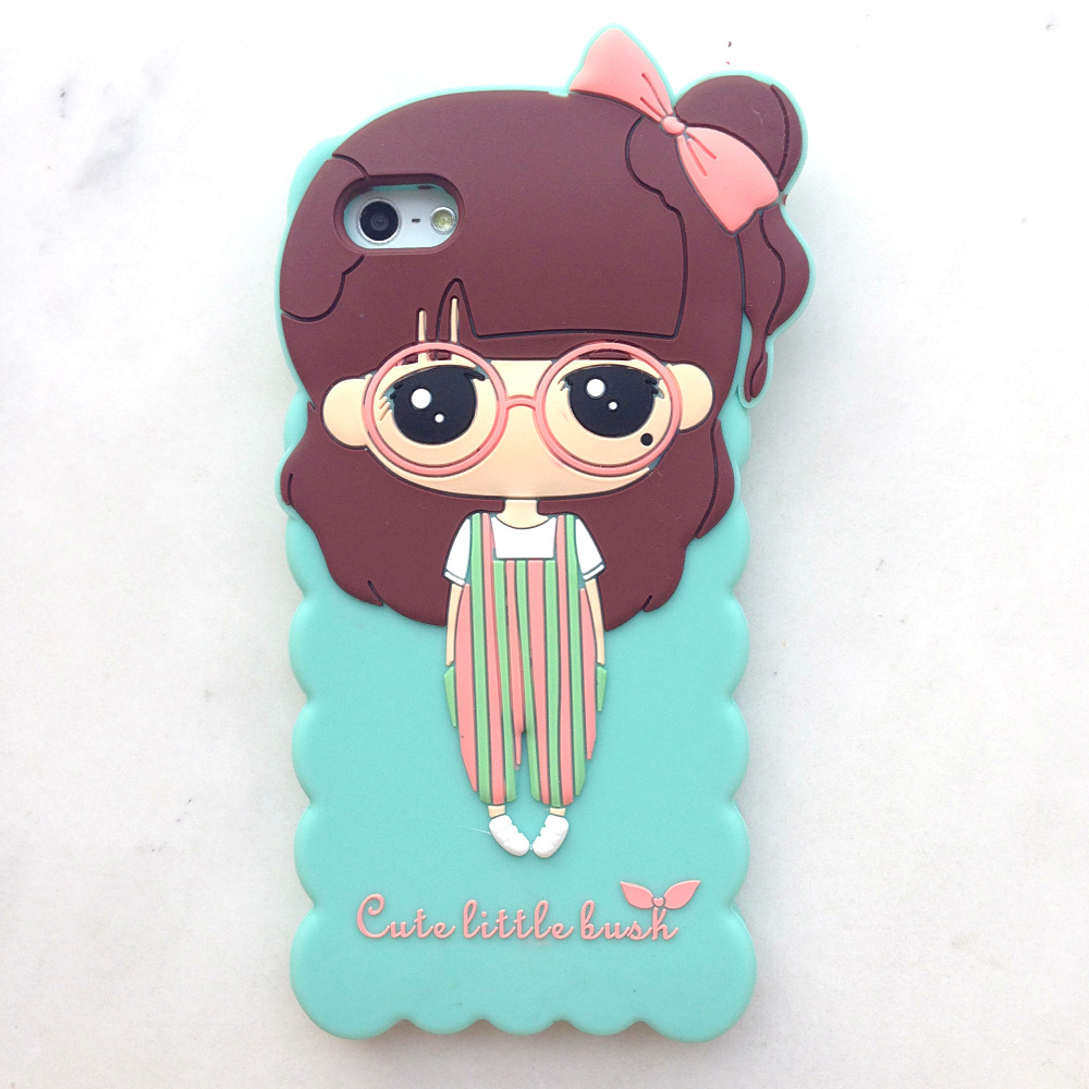 手机保护套-苹果iphone5卡通硅胶手机壳 可爱