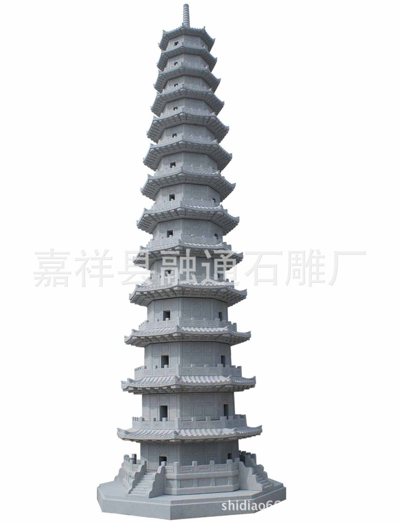 喷泉石塔石桥